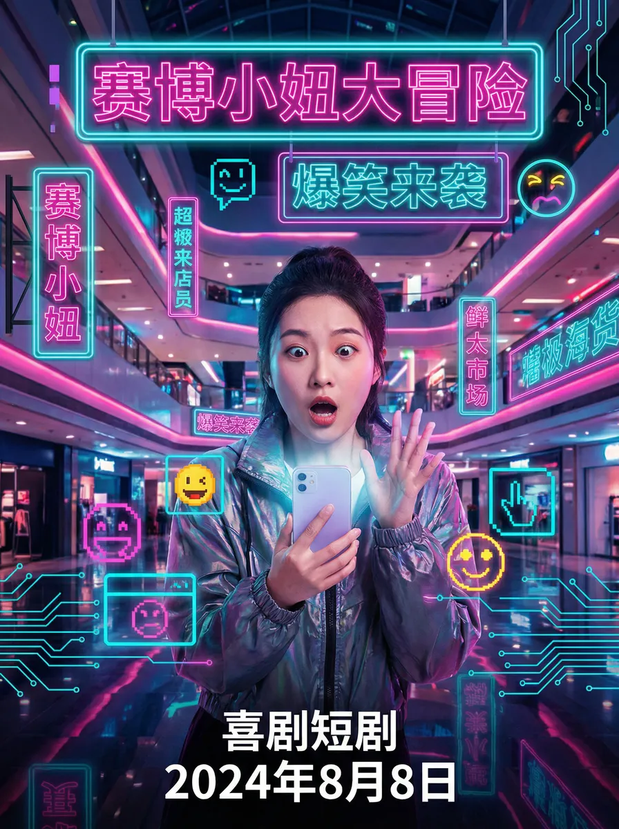 达莉亚之泪 搞笑喜剧短剧 - 赛博小妞大冒险海报